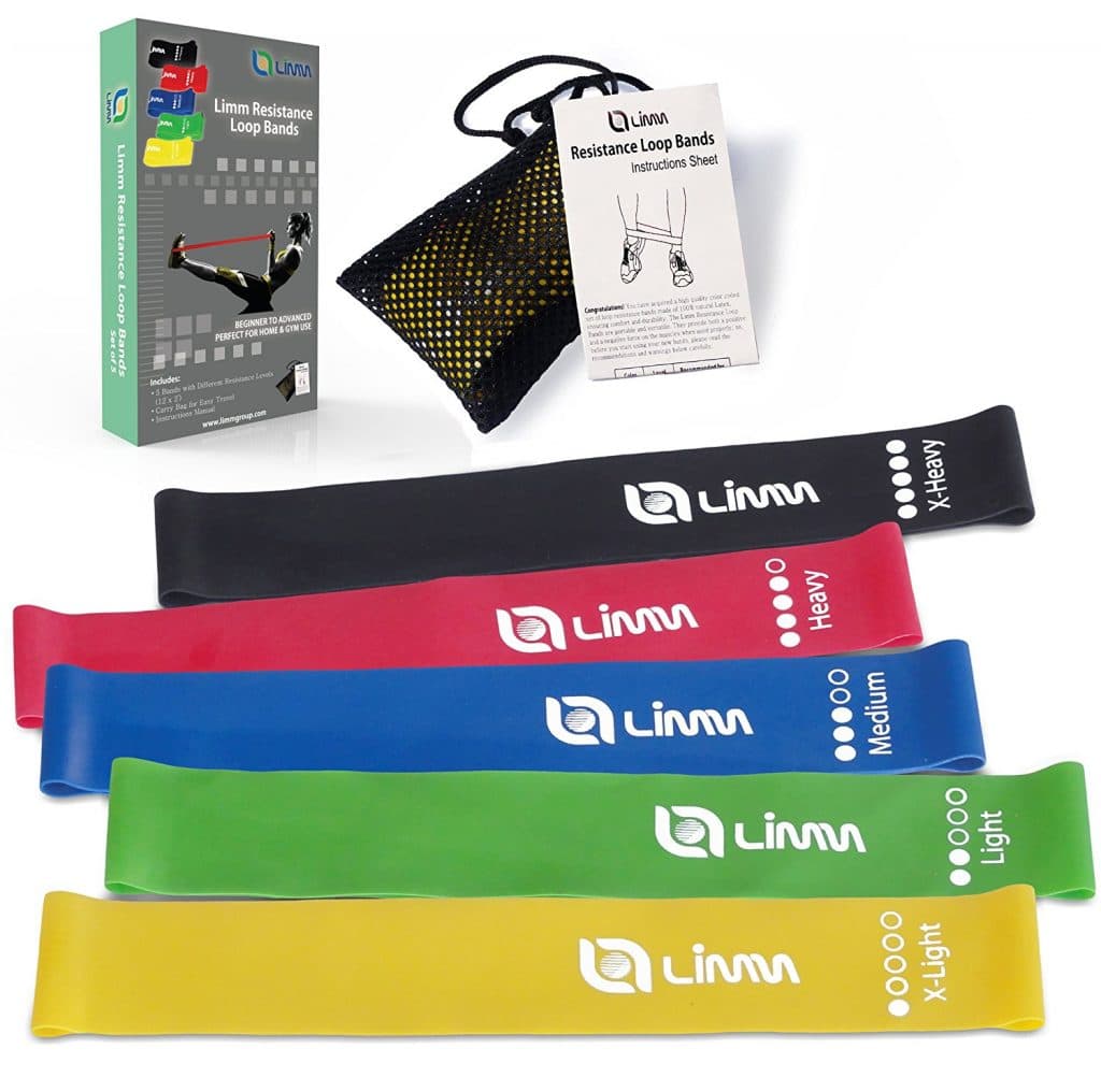 Limm Resistance Bands Exercise Loops Set of 5 to 12 inch Workout Flexbands for Home Fitness Stretching Physical Therapy